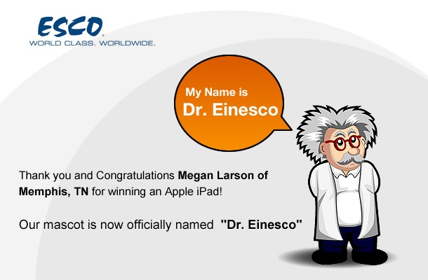 Esco Mascot finally has a Name!
