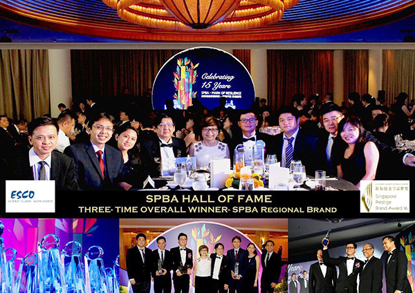 Компания Esco попала в Зал Славы Singapore Prestige Brand Award (SPBA)