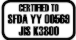 JIS K3800 Certification Picture